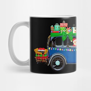 Merry Christmas Santa Blue Car Mug